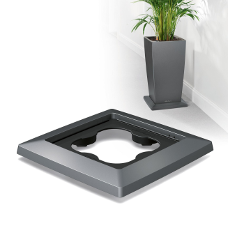  Lechuza Cubico 30 white planter base - 4
