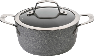  Induction pot with 2 handles and lid Ballarini Salina Granitium - 4.7 ltr