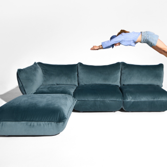 Sofa narożna Fatboy Sumo Corner Sofa Velvet Petrol - 6