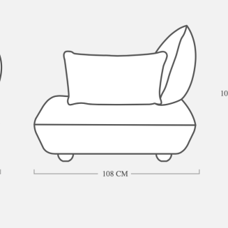 Sofa Fatboy Sumo Loveseat Velvet Almond - 5