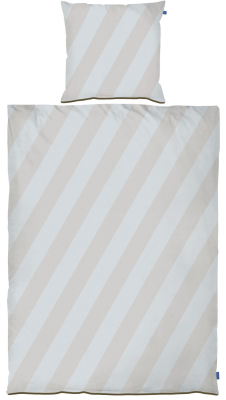 Pościel Mette Ditmer DIAGONAL Light Grey & Sand 140×220 cm