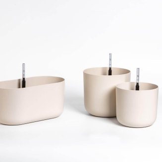 PLASTIA TOLITA Donica samonawadniająca prostokątna z wkładem 31x16 cm beżowy - 3