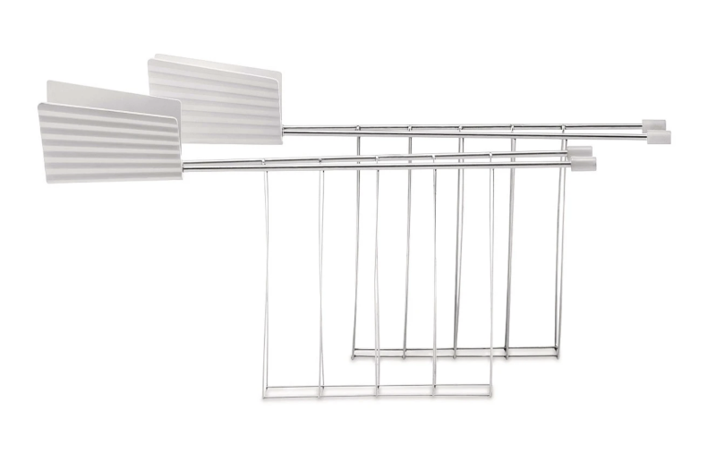 Set of 2 Alessi Plisse toaster frames, white