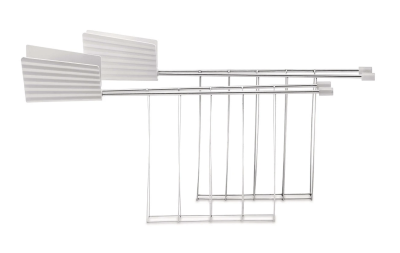 Set of 2 Alessi Plisse toaster frames, white