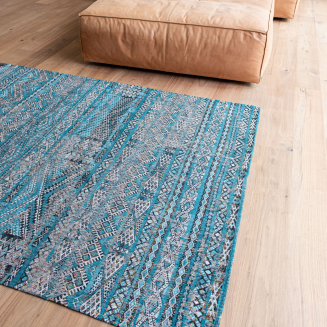  Louis de Poortere Antiquarian Kilim zemmuri blue carpet - 7