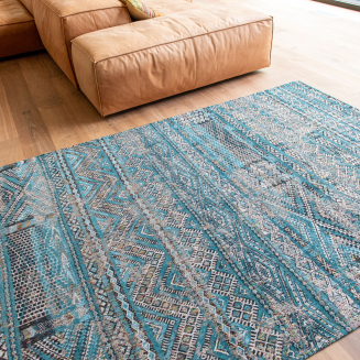  Louis de Poortere Antiquarian Kilim zemmuri blue carpet - 5