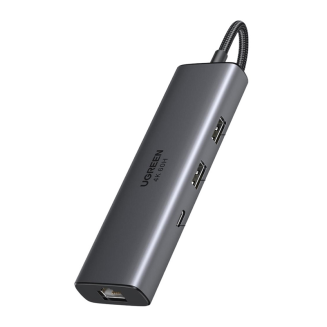 Adapter / Hub USB-C 6w1 Ugreen CM512, HDMI 4K@60Hz, 2x USB, RJ45, PD 100W - 2