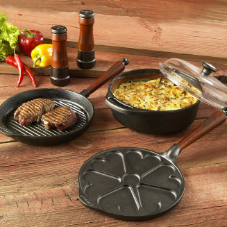  Skeppshult cast iron frying pan for heart-shaped pancakes, 22 cm - 2