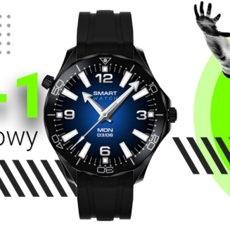 Smartwatch VELTORI VT150-1 Czarny Pasek Silikonowy + Czarna Bransoleta - 8