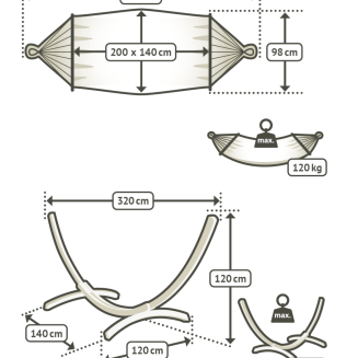  La Siesta Chillounge® Palma Green Bay hammock on a stand - 4