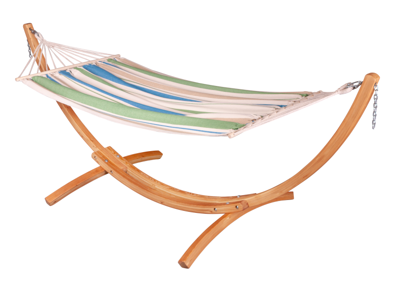  La Siesta Chillounge® Palma Green Bay hammock on a stand
