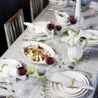  Lapuan Kankurit Kaarna tablecloth white-linen 150x260 cm - 5