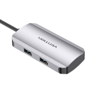 Stacja dokująca USB-C na USB-C, 3x USB3.0, PD 0,15m Vention TNDHB szary - 2