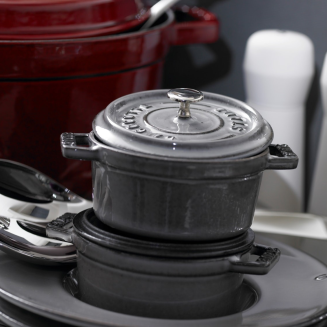  Staub round cast iron mini pot - 250 ml, graphite - 2