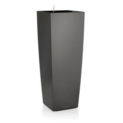  Lechuza Cubico Alto Premium 40 flowerpot anthracite metallic