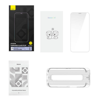 Szkło hartowane Baseus 0.4mm Corning HD Iphone 12 Pro MAX + zestaw czyszczący - 7