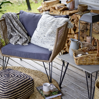  Bloomingville Mundo Gray chair cushion cover set - 2