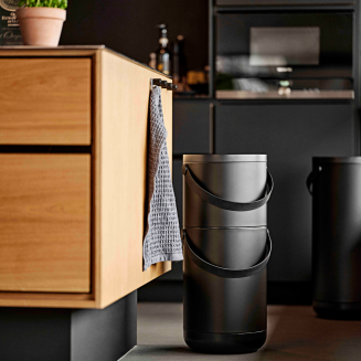  Zone Denmark Circular Waste Bin 22+12l Black - 4