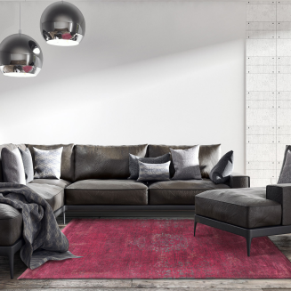  Louis de Poortere Fading World Medallion scarlet rug - 10