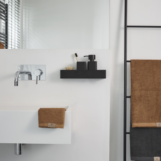  Aquanova Cyra Black shelf toilet paper holder - 3
