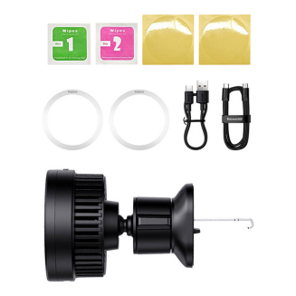 Uchwyt samochodowy z ładowaniem bezprzewodowym Baseus MagPro 15W (czarny) - 7