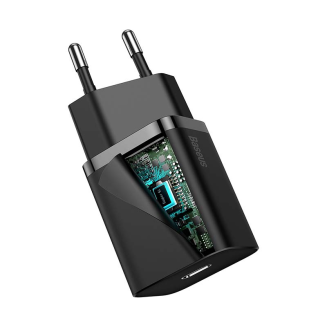 Ładowarka sieciowa Baseus Super Si Quick Charger 1C 20W z przewodem USB-C do Lightning 1m (czarna) - 3