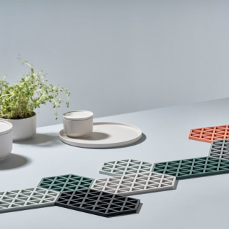  Zone Denmark Triangles Black Dish Mat 24x14 cm - 4