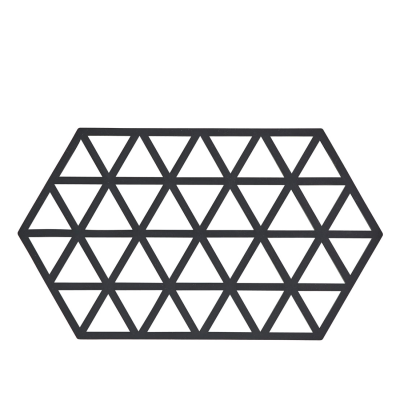  Zone Denmark Triangles Black Dish Mat 24x14 cm