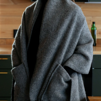  Lapuan Kankurit UNI scarf with pockets, gray 60x170 cm - 6