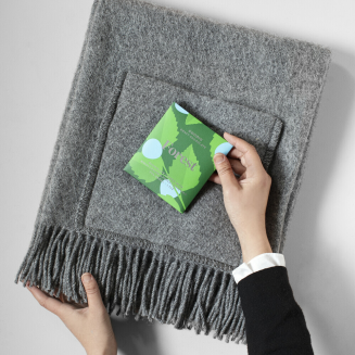  Lapuan Kankurit UNI scarf with pockets, gray 60x170 cm - 2