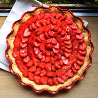  Emile Henry ruffled tart dish, 33 cm, cream - 4