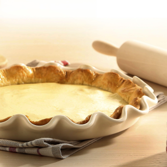  Emile Henry ruffled tart dish, 33 cm, cream - 2