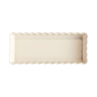  Emile Henry rectangular tart dish 36x15x5 cm cream - 2