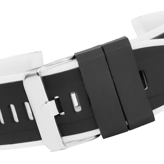 Pasek silikonowy CZARNO-BIAŁY U22-22-1 - 2