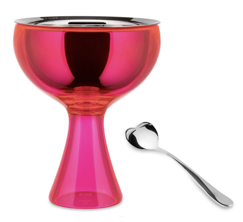  Alessi Big Love fuchsia ice cream cup with spoon