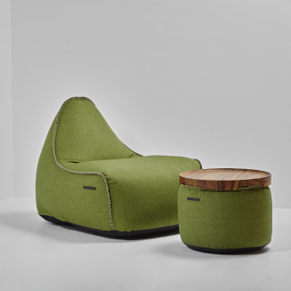 SACKit Serving Tray acacia pouf - 4