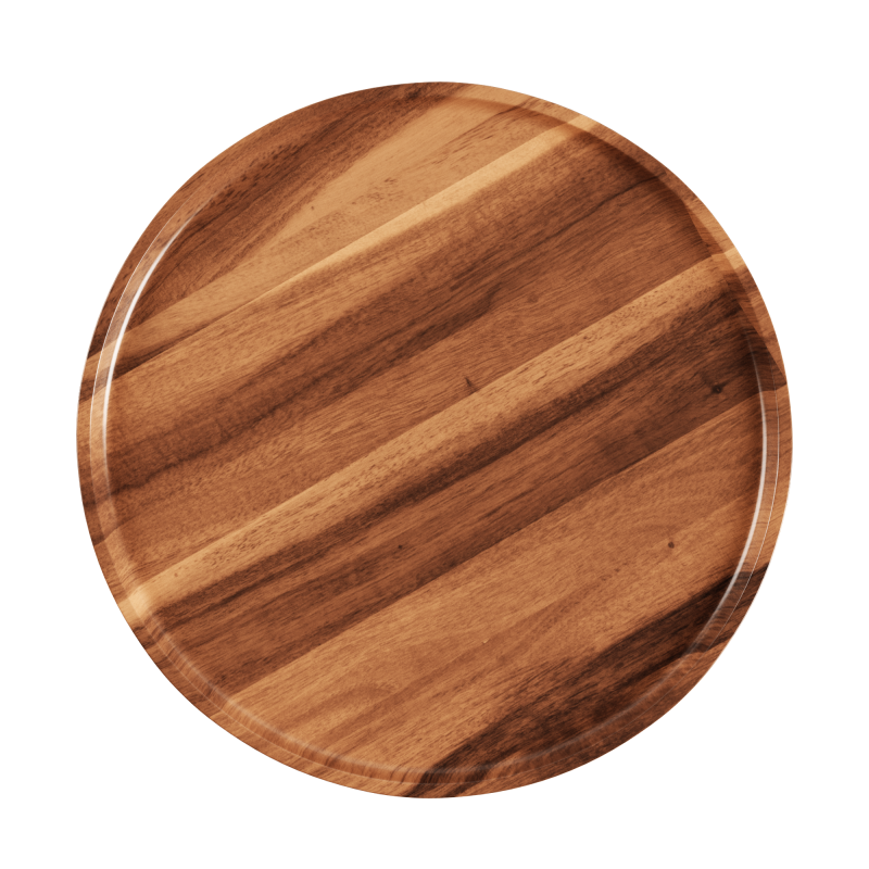 SACKit Serving Tray acacia pouf