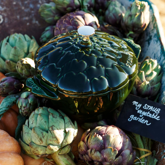  Staub round artichoke cast iron pot - 3 ltr, green - 9