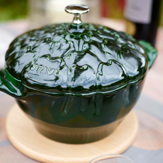  Staub round artichoke cast iron pot - 3 ltr, green - 10