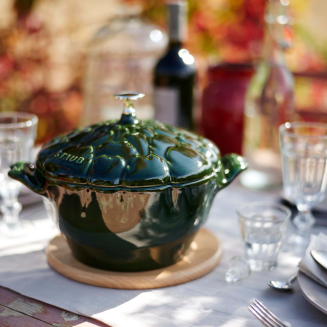  Staub round artichoke cast iron pot - 3 ltr, green - 11
