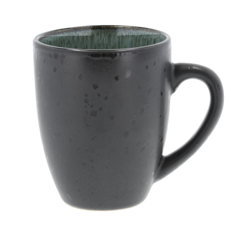 Bitz Black Green mug with handle 300 ml