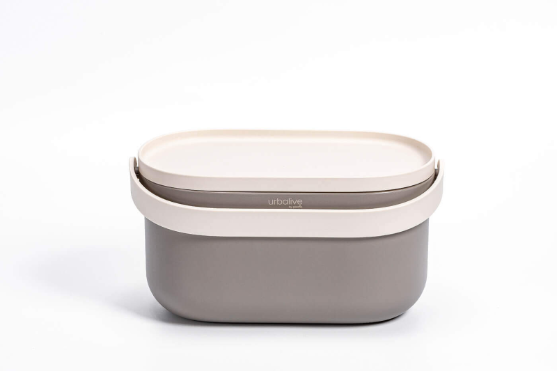 PLASTIA Pojemnik na bioodpady z ramką 3.1 ltr jasnoszary