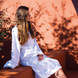  Bricini Be Vegan White S kimono bathrobe - 2