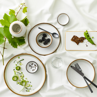 Gastro Bitz Gray Cream plate 27 cm - 5