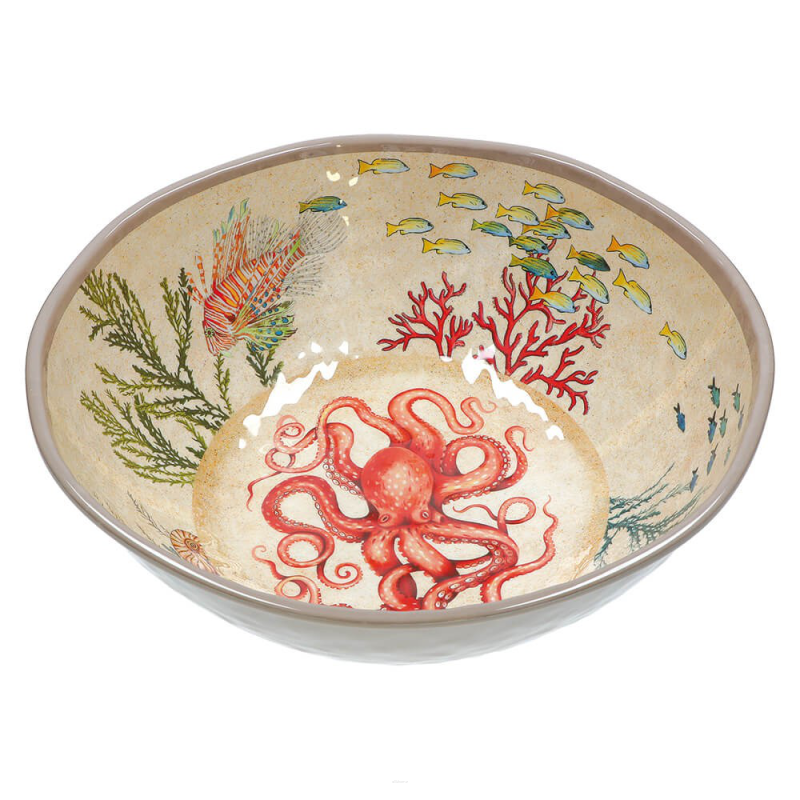 Rose&Tulipani | Sea Life round melamine salad bowl - 36 cm