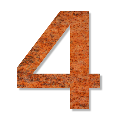  Keilbach Iron Number "4" 24 cm house number